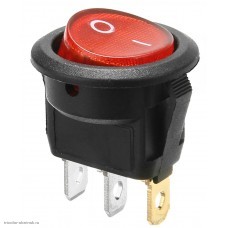 Переключатель d15 на 2 положения на замыкание 3 pin 250V 3А с подсветкой красный