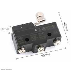 Микропереключатель Z-15GW22-B (LXW5-11G2) (MJ2-1704) пластина 26мм+ролик 250V 15A