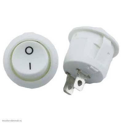 Переключатель d15 на 2 положения на замыкание 2 pin 250V 3А без посветки серый