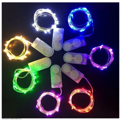 Гирлянда 5 м. 3-6 v RGB IP65 ((CR2032x2 в комплект не входят)