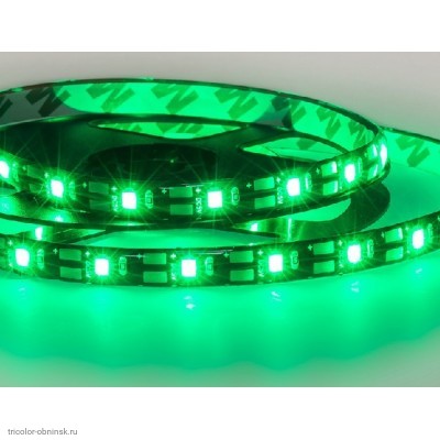 LED лента с USB коннектором 8 мм 5В SMD2835 60 LED/м силикон зеленая