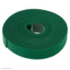 Лента-липучка многоразовая 20мм зеленая (10см)