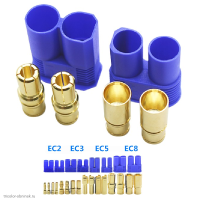 EC8 гнездо + EC8 штекер 100A/200A