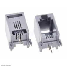 Гнездо RJ-11 6P2C на плату