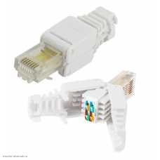 Штекер RJ-45 8P8C быстрозажимной ручной установки
