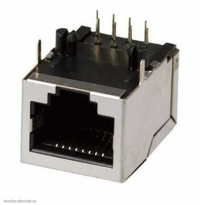 Гнездо RJ-45 8P8C экранированное на плату