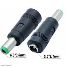 DC-DC переходник 6.3x3.0 штекер - 5.5x2.1 гнездо (Toshiba)