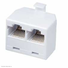 Переходник RJ-45 8P8C (штекер - 2 гнезда)