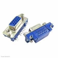 DB15 VGA гнездо угловое