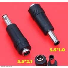 DC-DC переходник 5.5*3.0*1.0 pin штекер - 5.5x2.1 гнездо (Samsung)