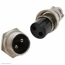 GX20 2 pin штекер приборный + гнездо кабельное авиационное 10A 250V
