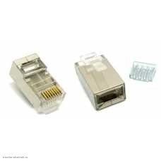Штекер RJ-45 8P8C экранированный (CAT 6 с вставкой)