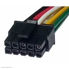 Molex 3.0мм 2-рядный 2х5pin гнездо с проводами 20AWG 20 см.
