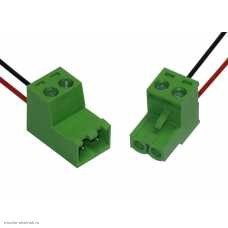 5.08mm 2pin разьемное клеммное соединение под винт на провод (штекер 2EDGRK+гнездо 2EDGK) 300V 15A
