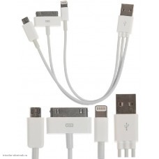 USB-кабель 0.15м 3 в 1 (microUSB/30 pin/Lightning)