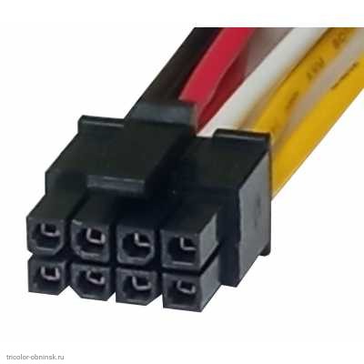 Molex 3.0мм 2-рядный 2х4pin гнездо с проводами 20AWG 20 см.