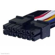 Molex 3.0мм 2-рядный 2х7pin гнездо с проводами 20AWG 20 см.