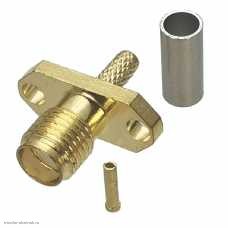 SMA гнездо обжим на кабель RG-174, RG-316 приборное фланец 2