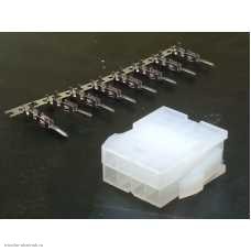 Molex 4.2мм 2-рядный 2х 4pin штекер на провод самонаборный