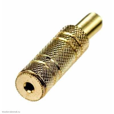 2.5 гнездо стерео кабельное Nickel Gold