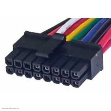 Molex 3.0мм 2-рядный 2х8pin гнездо с проводами 20AWG 20 см.