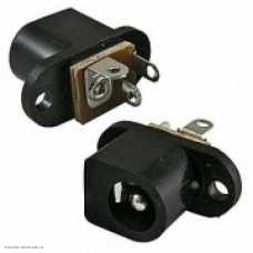 Гнездо 5.5х2.1мм DC-017 с отключением блочное (фланец 2) 3pin