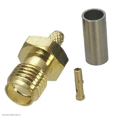 SMA гнездо обжим на кабель RG-174, RG-316