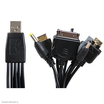 USB-кабель 10 в 1 (3.5/4.0/microUSB/miniUSB/30 pin/LG/Samsung/SonyEricsson/Nokia)