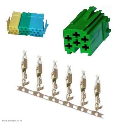 MINI-ISO 6pin зеленый само-наборный