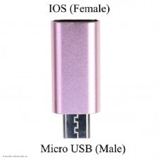 Переходник Lightning (iPhone 6/7/8/X) гнездо -> micro USB штекер