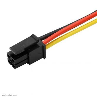 Molex 3.0мм 2-рядный 2х2pin гнездо с проводами 20AWG 20 см.