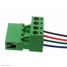 5.08mm 4pin разьемное клеммное соединение штекер в плату угловой+гнездо под винт на провод 300V 15A