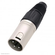 XLR(Canon) штекер кабельный цанга Nickel черный