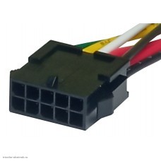Molex 3.0мм 2-рядный 2х5pin штекер с проводами 20AWG 20 см.
