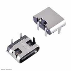 Гнездо USB Type C 2 pin 5А для быстрой зарядки