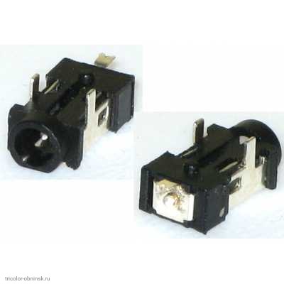 Гнездо 2.5х0.7мм DC-055 на плату экран 3/6 smd1+dip2
