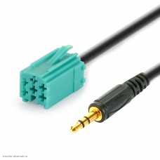 AUX IN 6pin зеленый BMW (вся новая европа) -> штекер 3,5 стерео