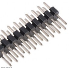 Dupont штекер 2х40 pin в плату прямой цанговый (PLD-2x40)