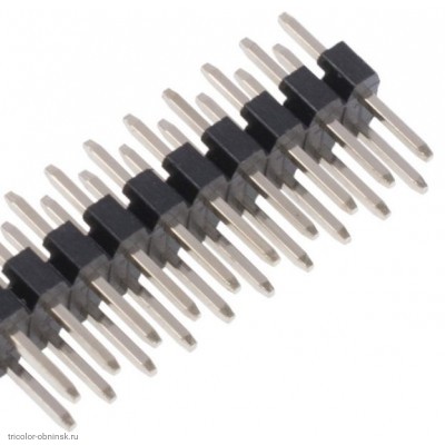 Dupont штекер 2х40 pin в плату прямой цанговый (PLD-2x40)