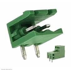 5.08mm 2pin разьемный клеммный штекер в плату угловой открытый 2EDGR