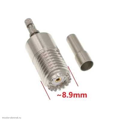 mini UHF гнездо обжим на кабель RG-174