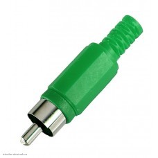 RCA штекер пайка Plastic зеленый