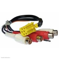MINI-ISO 6pin желтый 4 RCA LADA