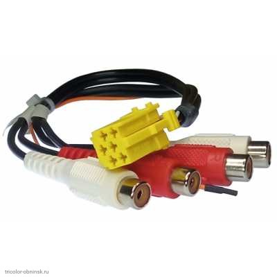 MINI-ISO 6pin желтый 4 RCA LADA