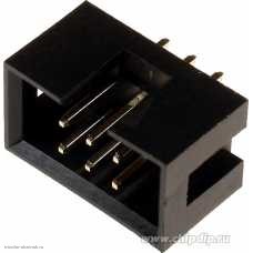 Dupont штекер 2х03 pin в плату прямой (BH-06)