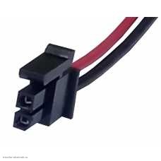 Molex 3.0мм 2-рядный 2х1pin гнездо с проводами 20AWG 20 см.