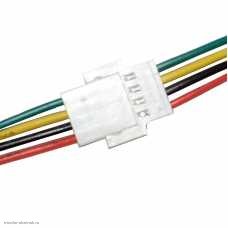 MX2.0 (JST DS LOSI) гнездо + штекер 4 pin 2.00мм с проводом 15 см.