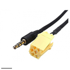 AUX IN 6pin желтый BMW (вся новая европа) -> штекер 3.5 стерео