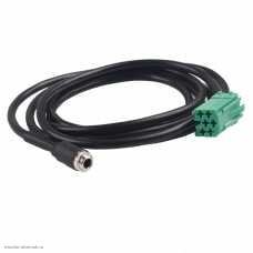 AUX IN 6pin зеленый BMW (вся новая европа) -> гнездо 3,5 стерео