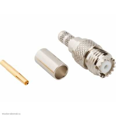 mini UHF гнездо обжим на кабель RG-58